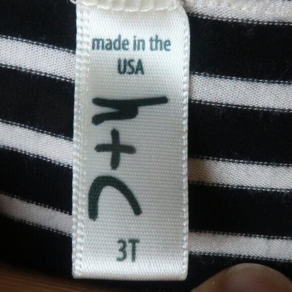 H+C BLACK WHITE STRIPE ORANGE & YELLOW COLORBLOCK ONE PIECE JUMPSUIT SIZE 3T - Picture 2 of 5